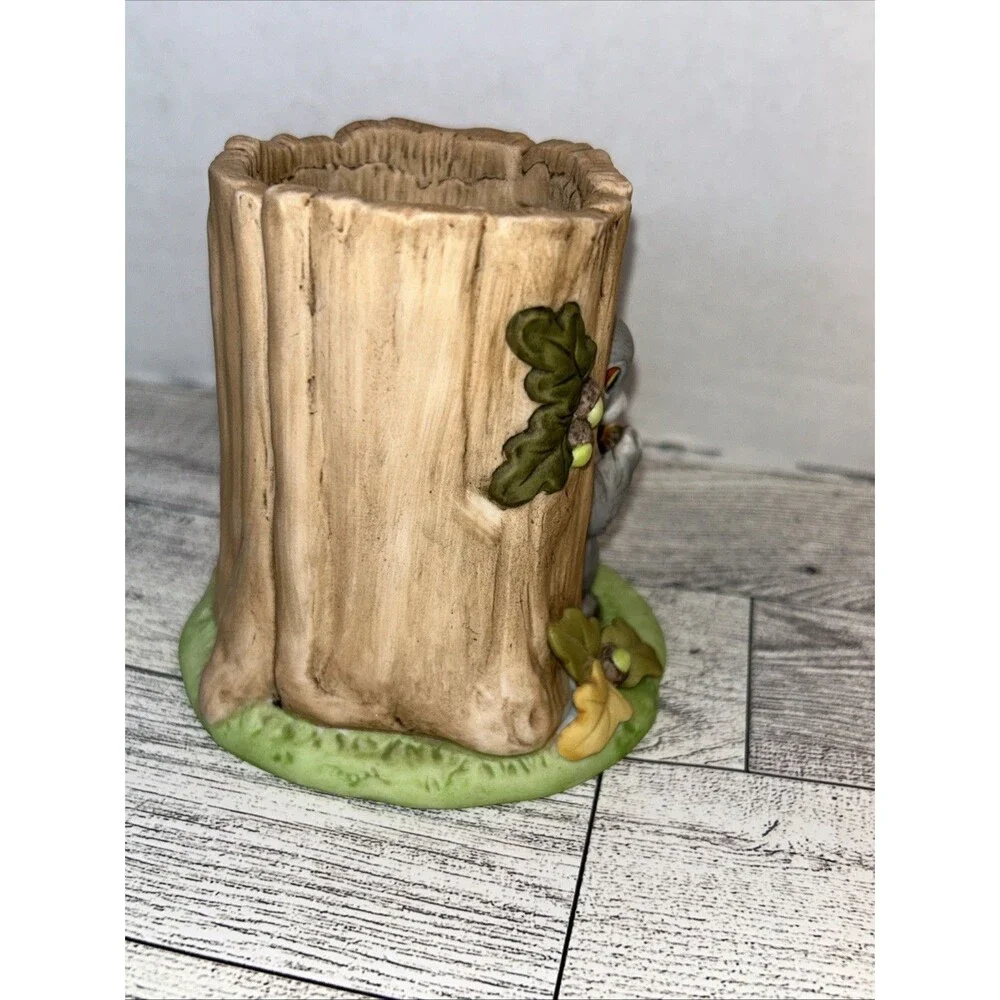 Franklin Porcelain 1984 Woodland Surprises Squirrel Hand Painted Country